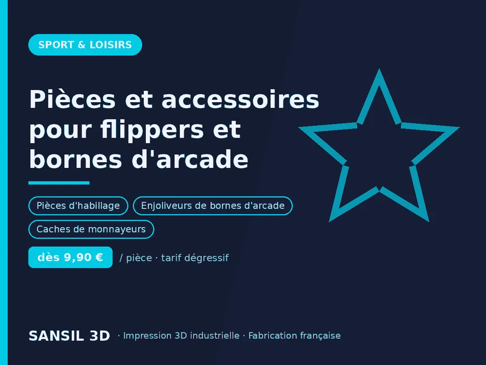Pièces et accessoires pour flippers et bornes d'arcade