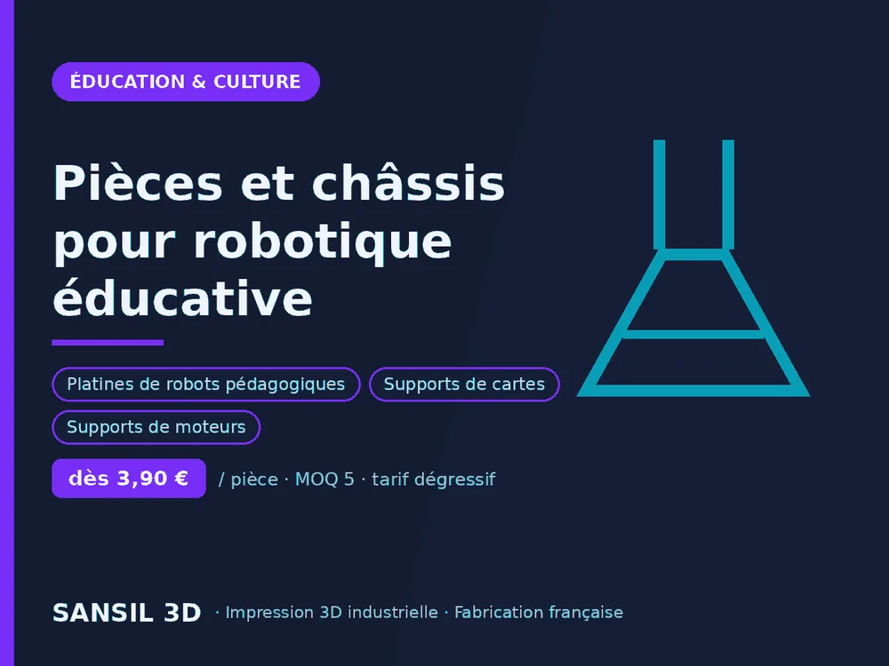 Pièces et châssis pour robotique éducative