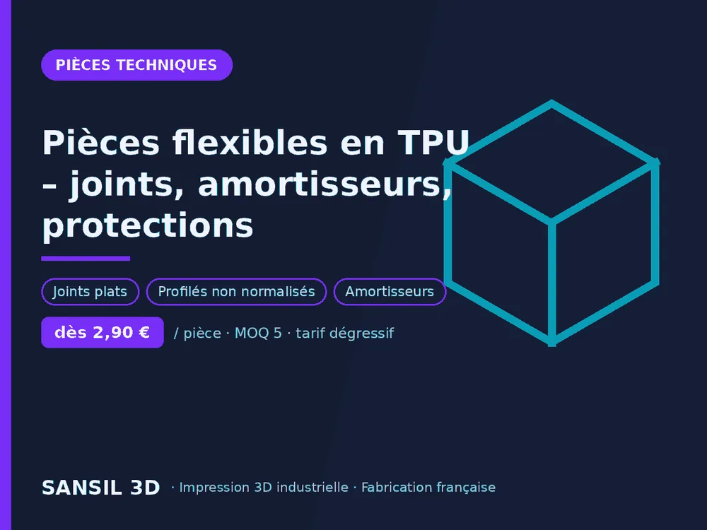 Pièces flexibles en TPU – joints, amortisseurs, protections