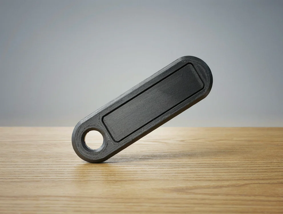 Porte-clés gravé aux coordonnées de l'entreprise