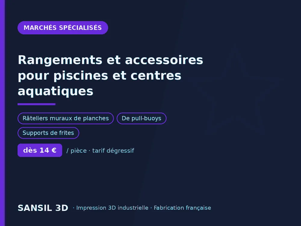 Rangements et accessoires pour piscines et centres aquatiques