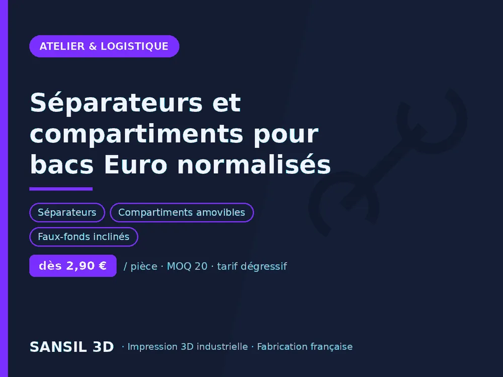 Séparateurs et compartiments pour bacs Euro normalisés