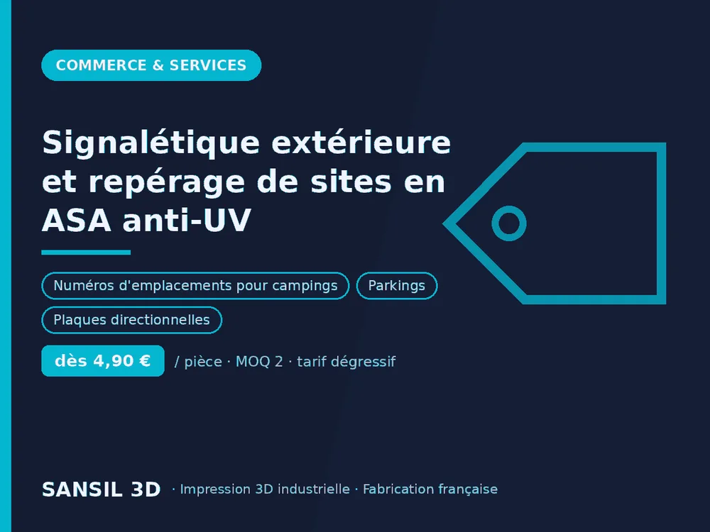 Signalétique extérieure et repérage de sites en ASA anti-UV