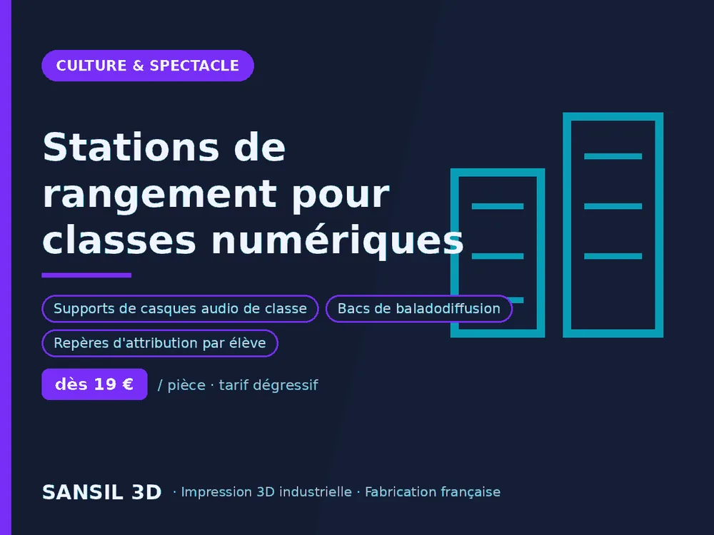 Stations de rangement pour classes numériques