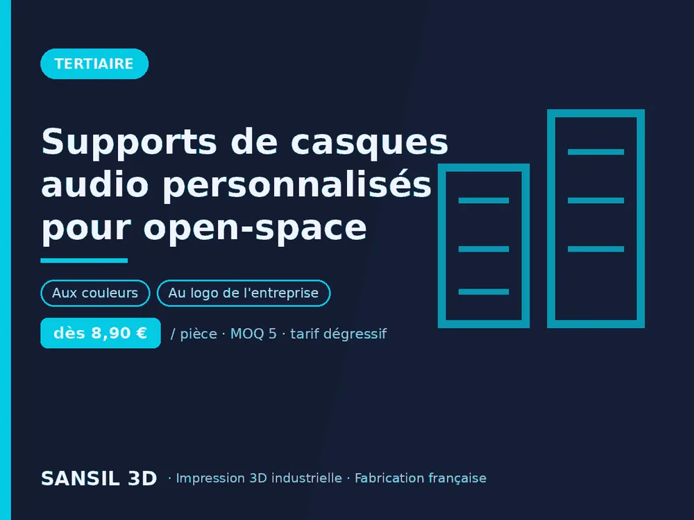 Supports de casques audio personnalisés pour open-space