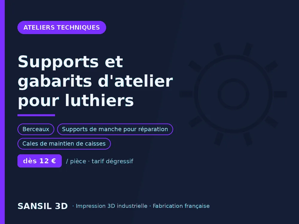 Supports et gabarits d'atelier pour luthiers