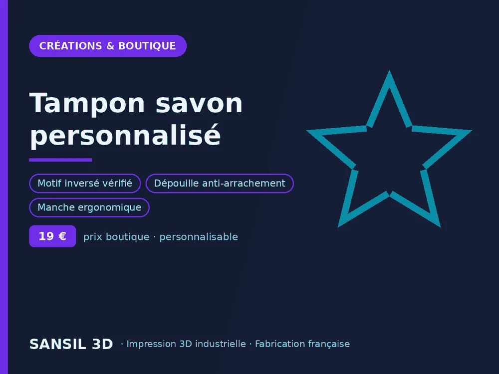 Tampon savon personnalisé