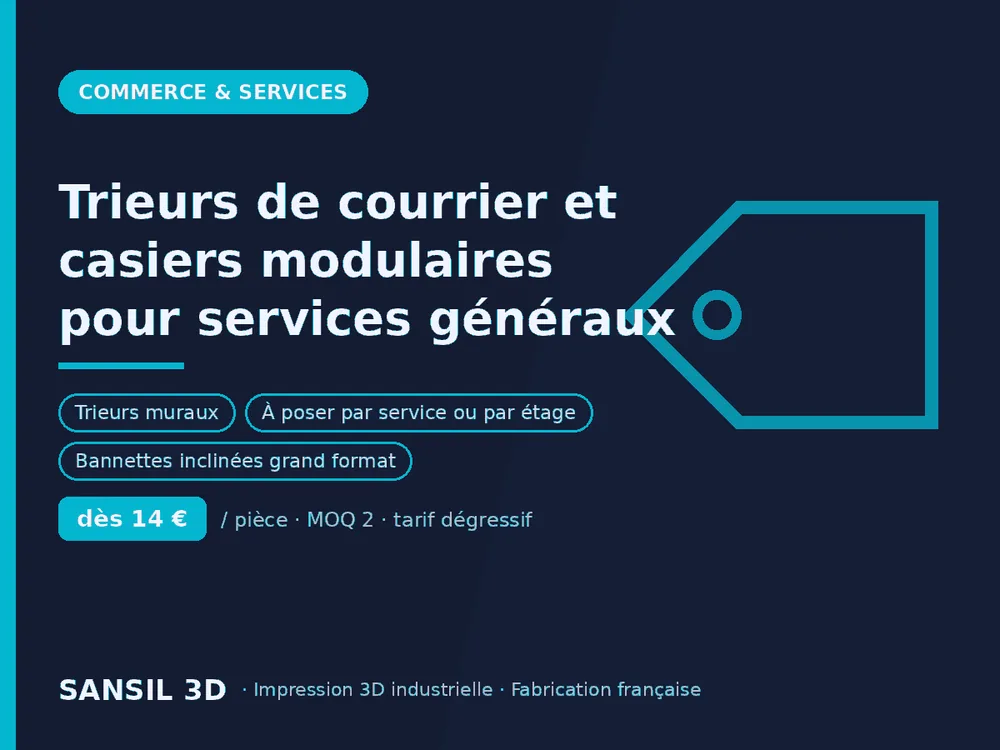 Trieurs de courrier et casiers modulaires pour services généraux